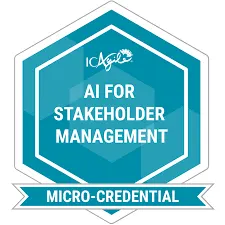 ICAgile AI for Product Metrics Micro Credential Accreditation Logo 2
