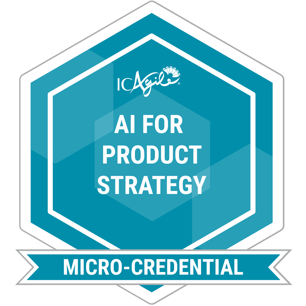 ICAgile AI For Product Strategy Micro Credential Accreditation Logo2