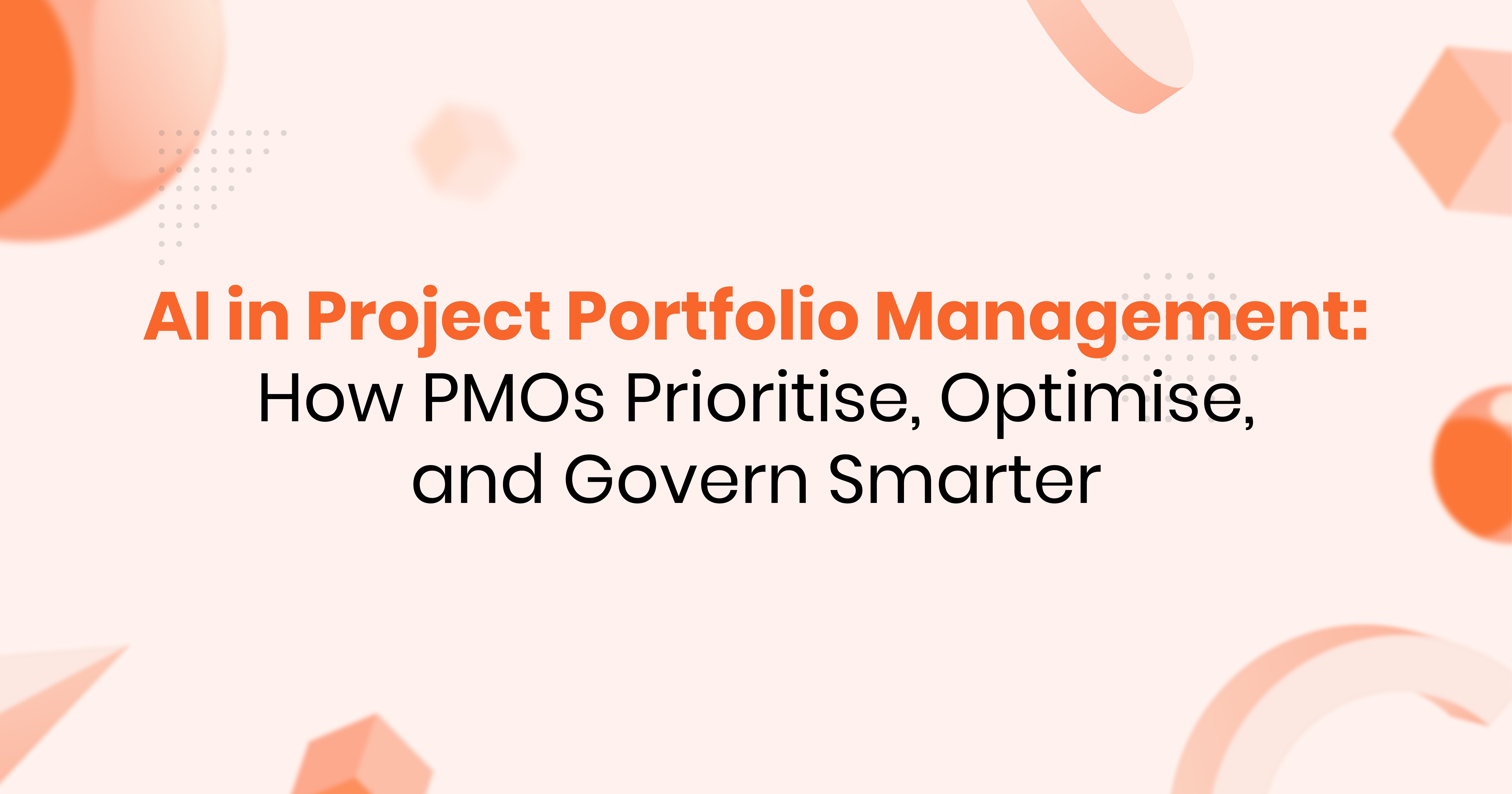 Banner for AI in project portfolio management