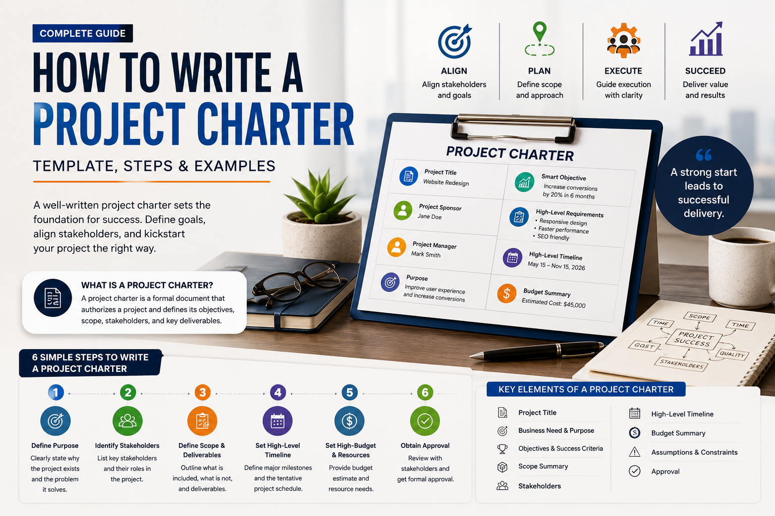 How to Write a Project Charter: Template, Steps & Examples