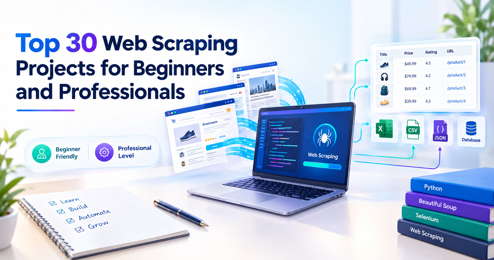 Top 30 Web Scraping Projects for Beginners and Professionals