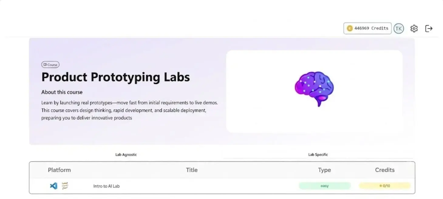 Builder Labs interface preview