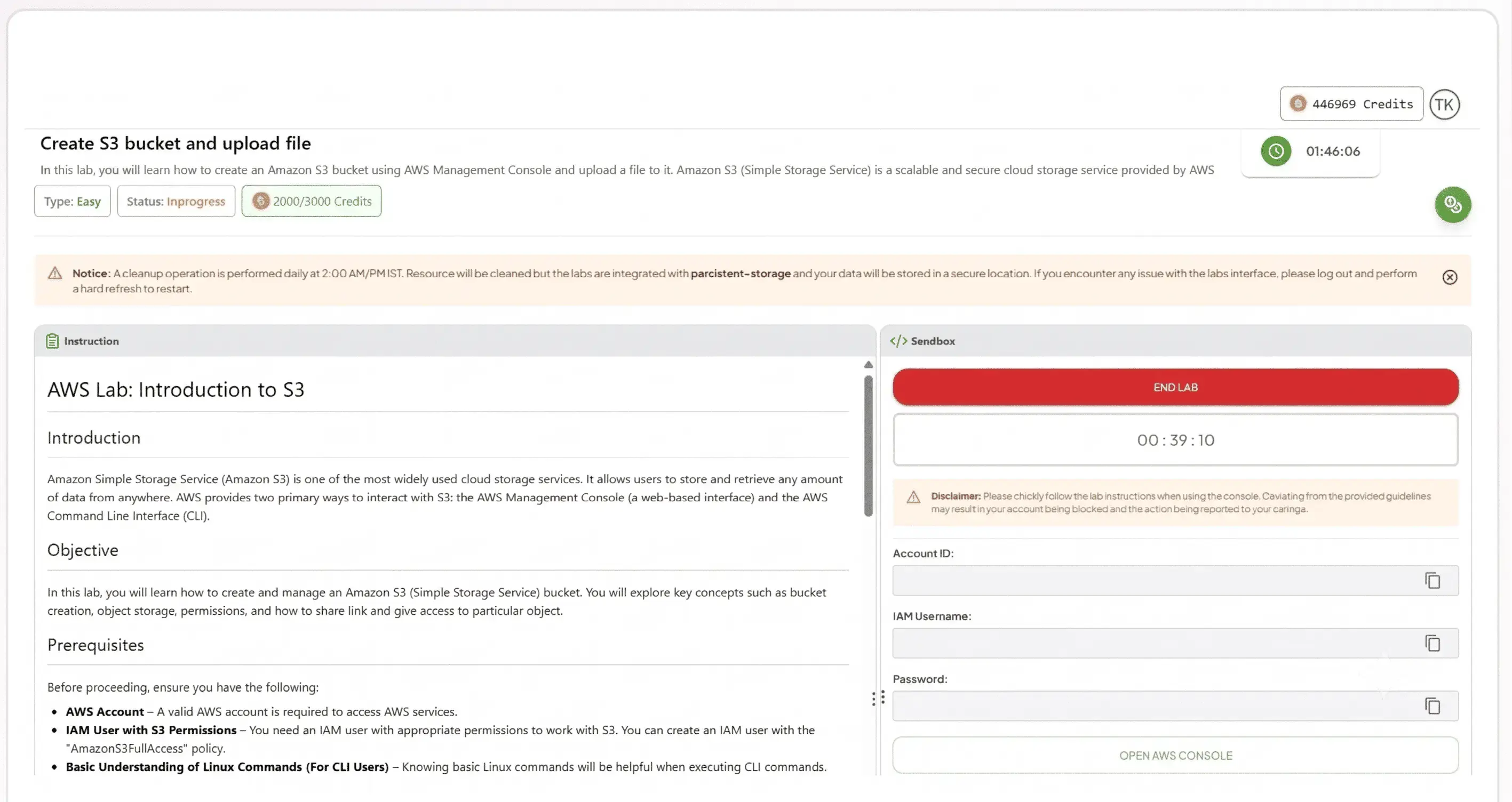 Learner Labs interface preview