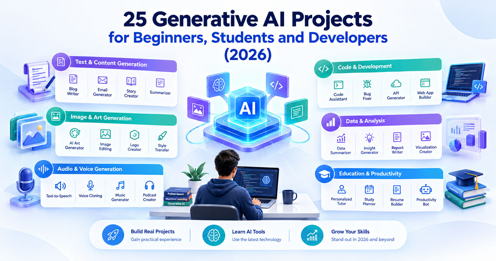 25 Generative AI Projects for Beginners