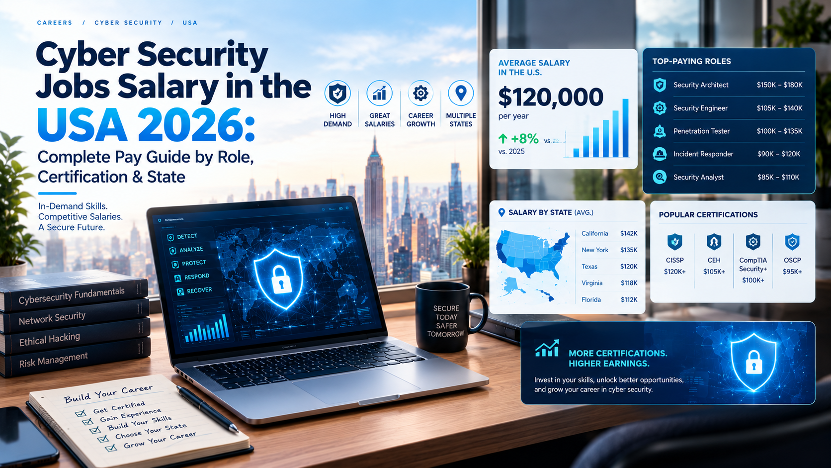 Cyber Security Jobs Salary in the USA 2026