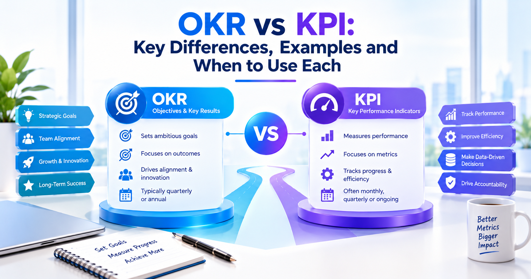 OKR vs KPI: Key Differences, Examples and When to Use Each