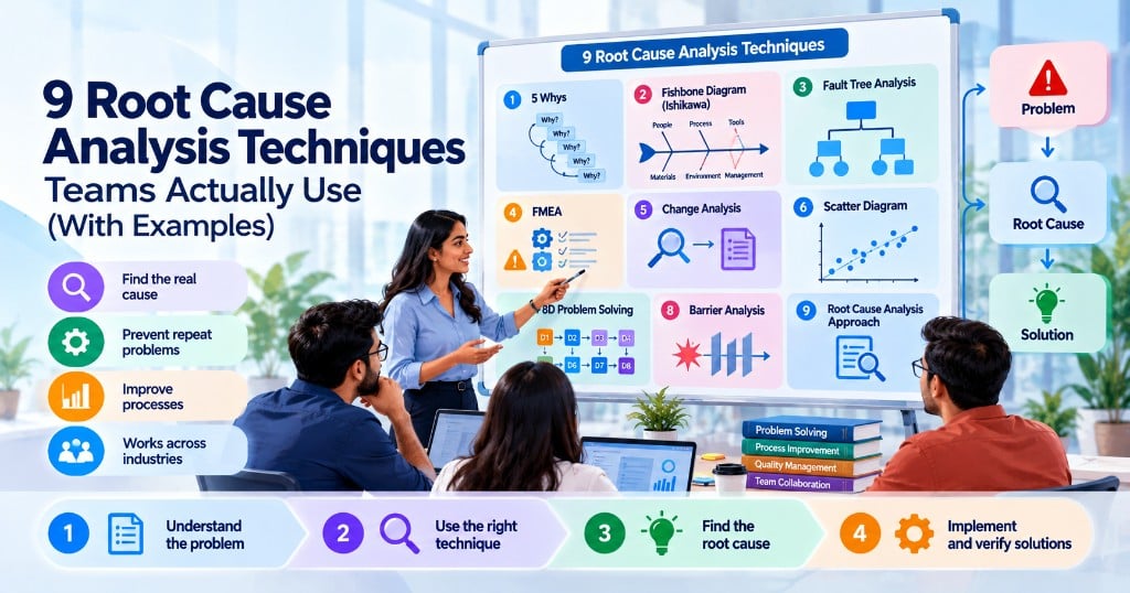 9 Root Cause Analysis Techniques Teams Actually Use (With Examples)